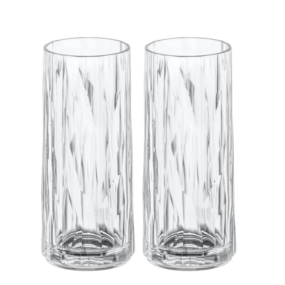 Club No. 3 Longdrinkglas Plast 250 ml Crystal Clear 2-pack