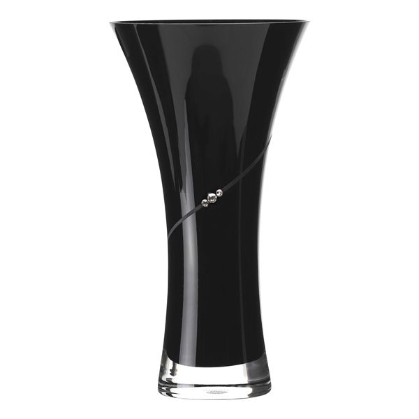 Black New Pen Vas med Swarovski-kristaller